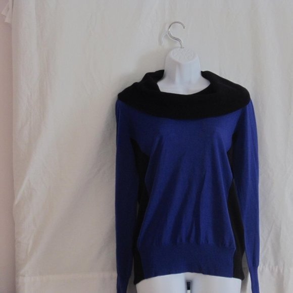 Victor Alfaro  100% wool sweater black/blue L New - Picture 2 of 3